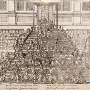 Willem Baudartius (1565-1640) - Duc d'Alve laet het Pardoen vercondighen binnen Antwerpen   Gravure - Ongesigneerd - 1616