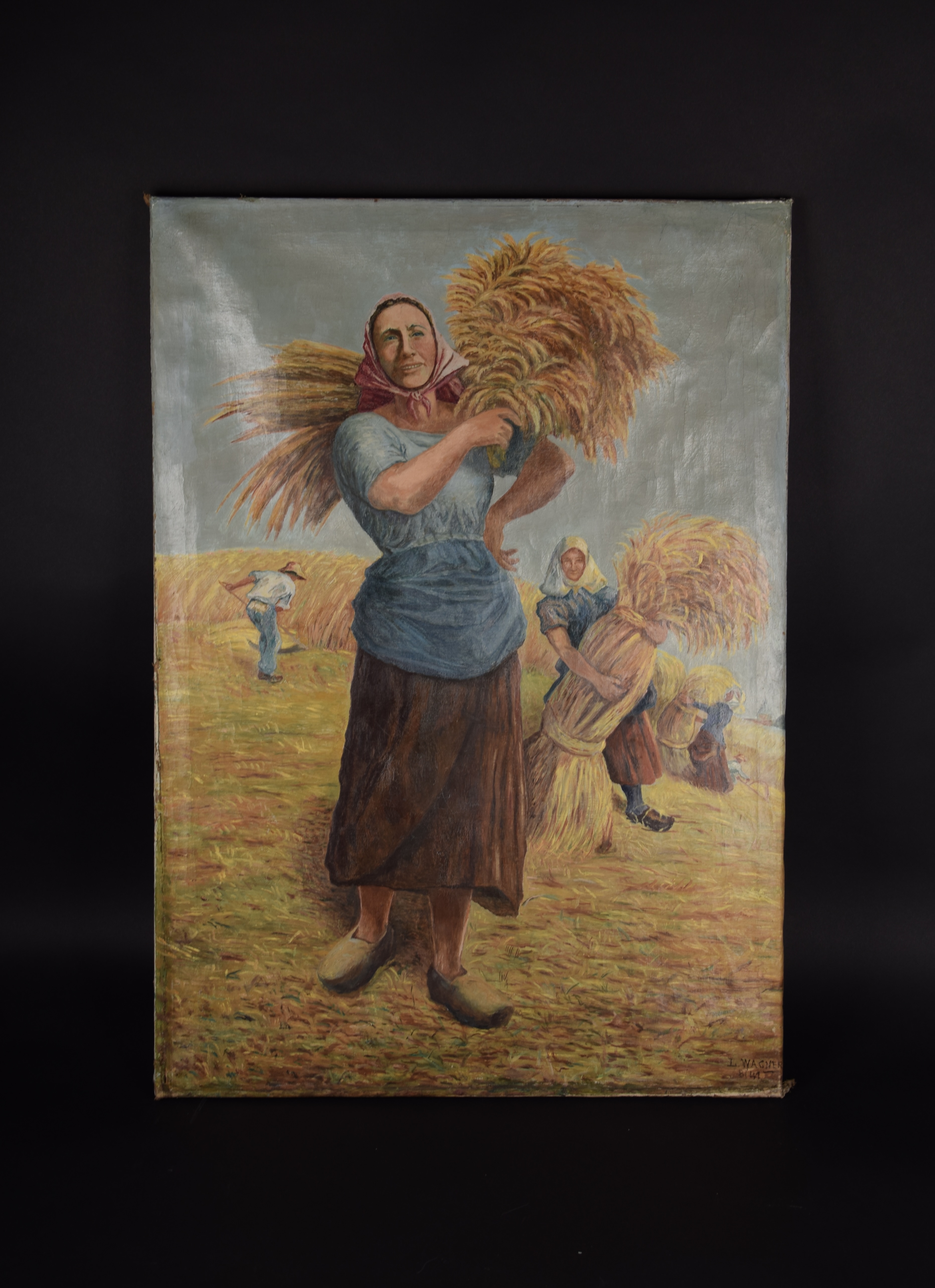 L. Wagner 1875 - 1950 - Oogst   Olieverf op doek - Handgesigneerd - 1941