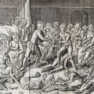 Willem de Haen (XVIII) - La famine pendant le siege de Leiden   Gravure - Ongesigneerd - 1643