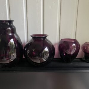 o.a. Leerdam, kristalunie - Vaas (4) - Glas - glazen Art Deco vazen   Nederland - Art Deco - 1920-1930