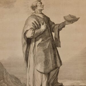 Abraham Bloemaert - Heilige Werenfridus van Elst gravure