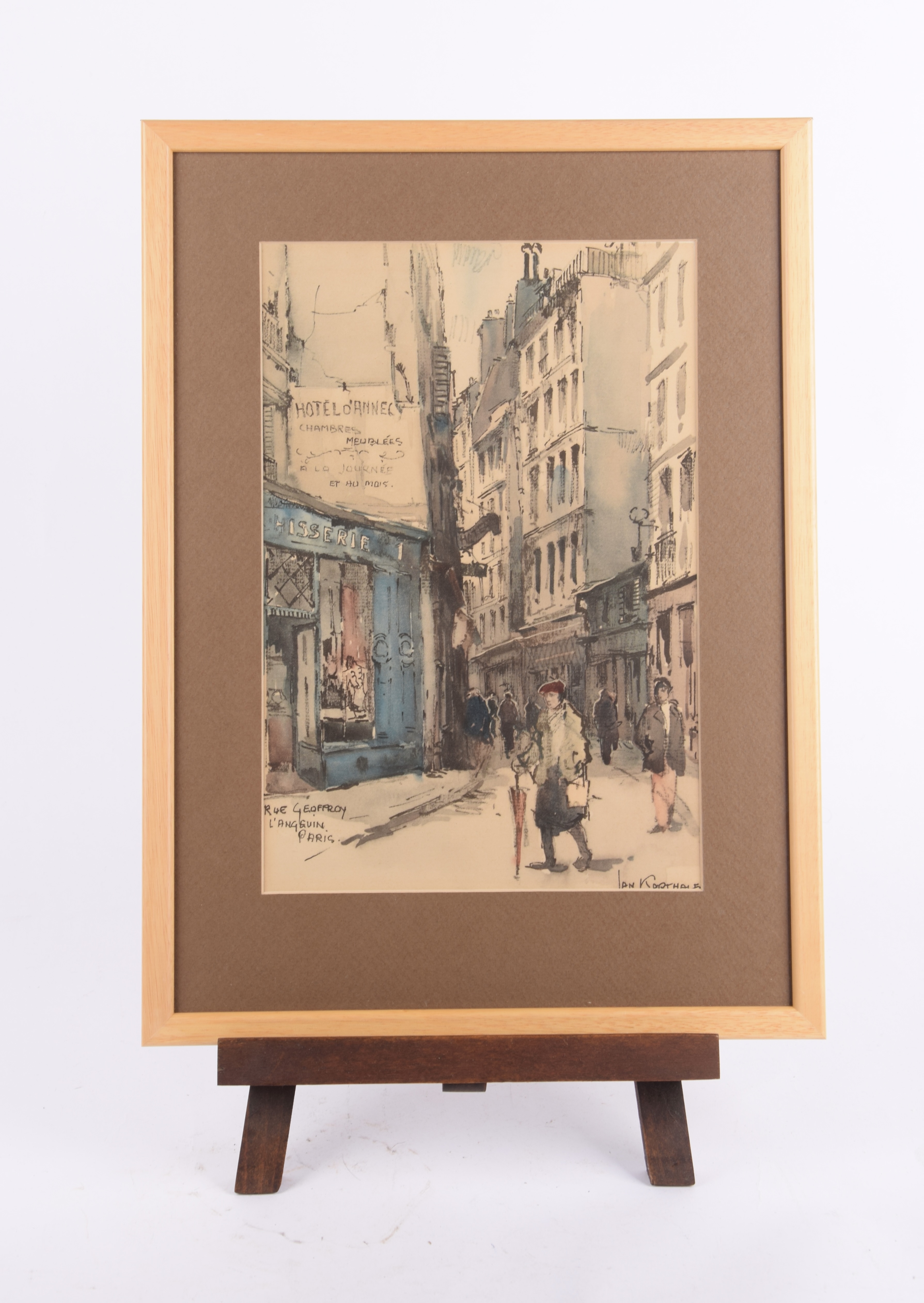 Jan Korthals (1916-1972) - "Rue Geoffroy L'Angevin, Paris"