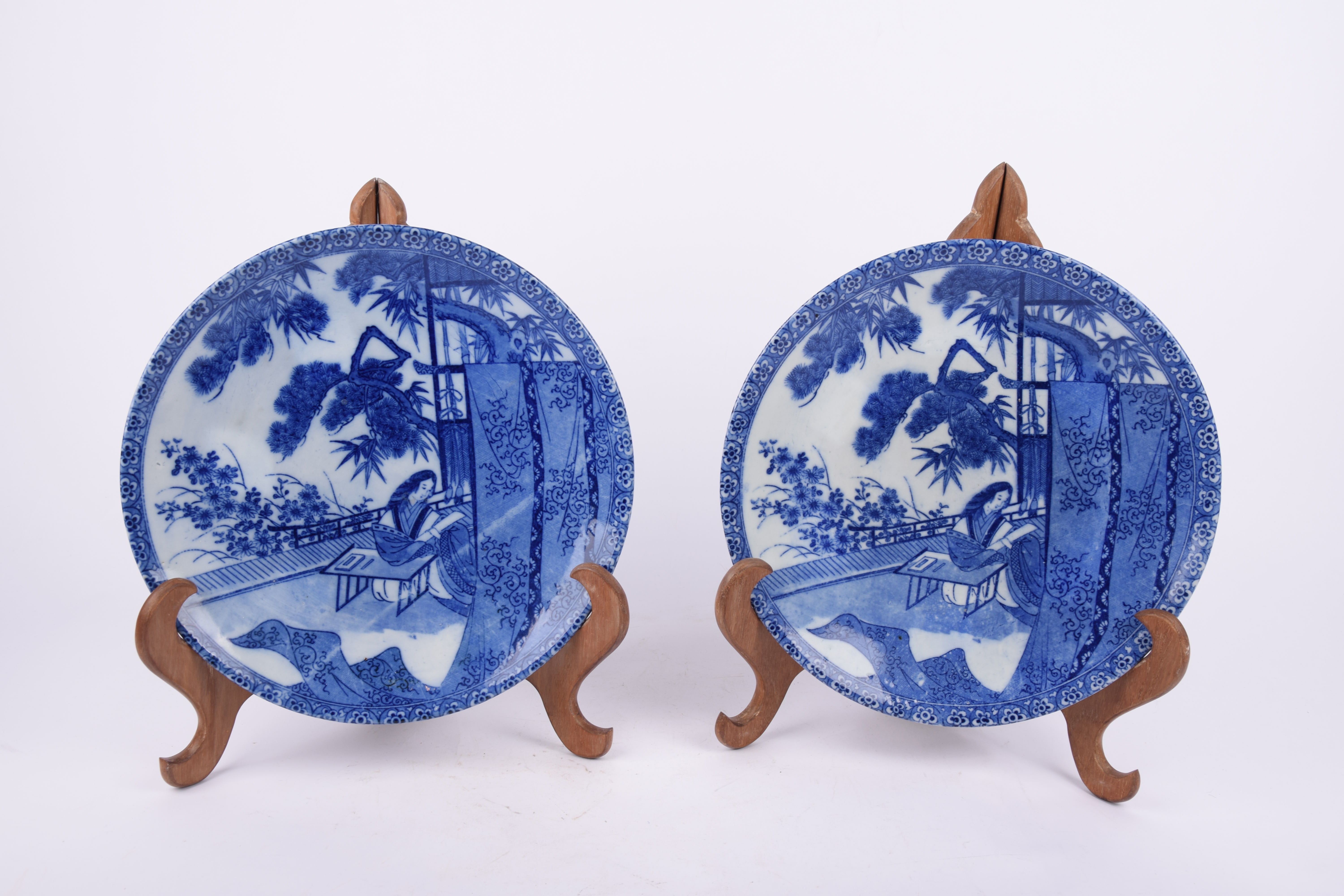 Bord (2) - Porselein - tweetal grote borden